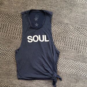 Nike SoulCycle Navy Muscle Tee with White Print